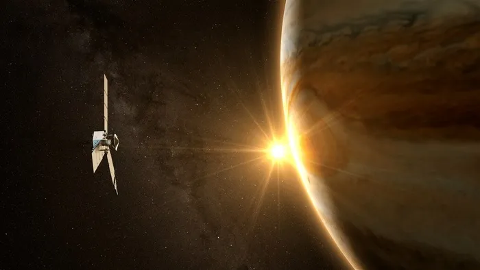 宇宙中的卫星科技图