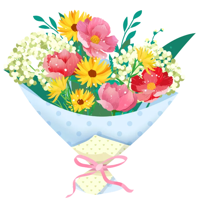 女神节海报鲜花花束素材