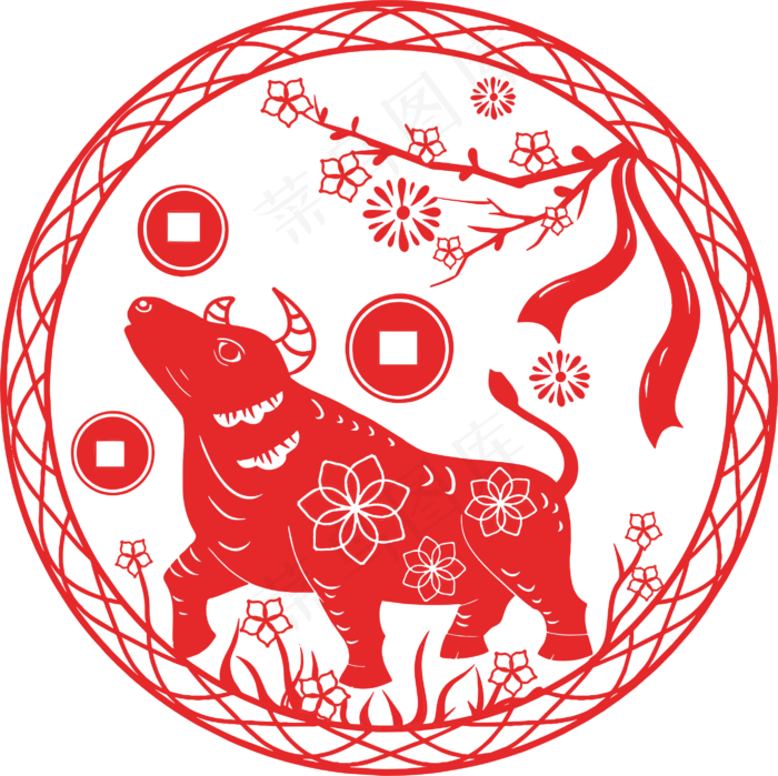 剪纸风元素