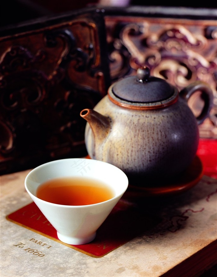 唯美茶壶茶杯素材图片