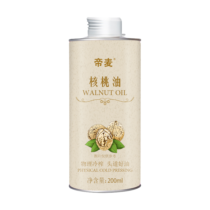 帝麦核桃油200毫升超市商品白底图免抠实物摄影png格式图片透明底