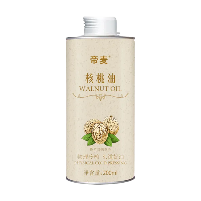 帝麦核桃油200毫升超市商品白底图免抠实物摄影png格式图片透明底