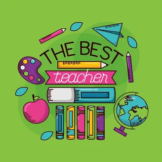 感恩节教师节手绘绿色背景