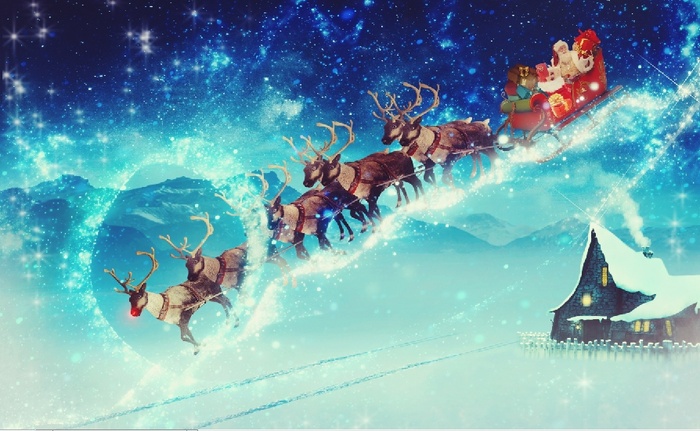 圣诞节雪花装饰风景