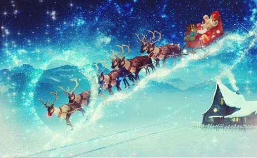 圣诞节雪花装饰风景