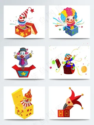 愚人节卡通小丑呆萌