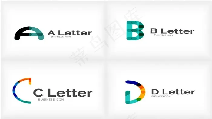生活字母图标ai矢量模版下载