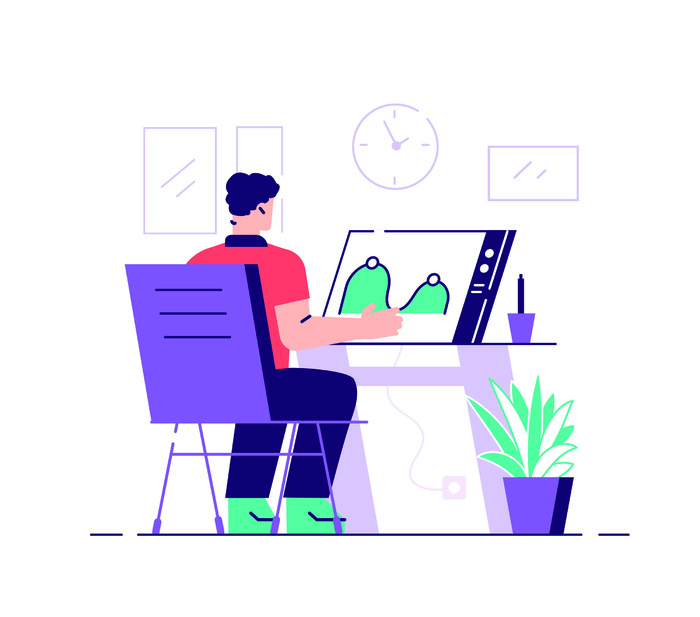 扁平化人物场景办公互联网等距ai矢量设计网页海报UI素材插画