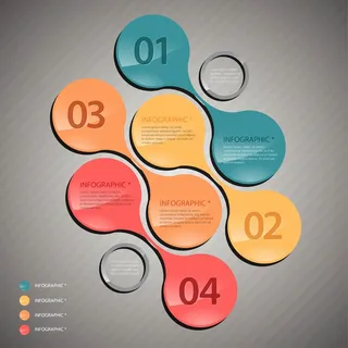 免抠潮流彩色标贴