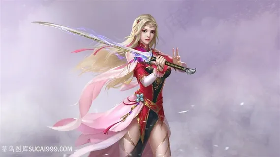 持剑性感美少女图片