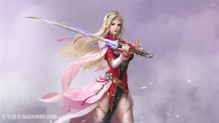 持剑性感美少女图片