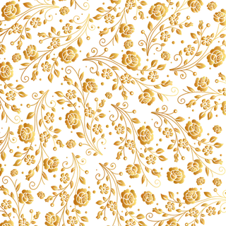 底纹|花|金色|平铺元素|免扣|