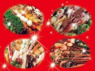 串串香红色简约大气展示图