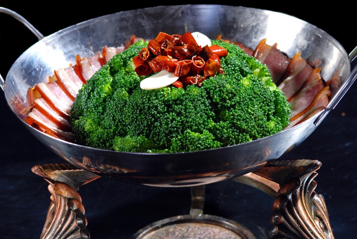 干锅美食焖锅湘菜麻辣香辣纸锅干锅西兰花