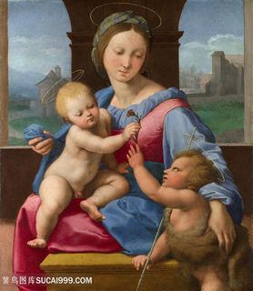 高清拉斐尔油画母子艺术装饰画