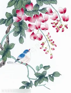 花开枝头喜鹊欢叫