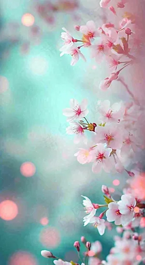 春天浪漫花朵白色樱花，立春春分惊蛰摄影图