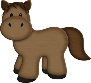 马匹褐色卡通现代农业