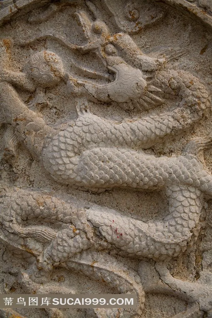 龙纹戏珠浮雕素材