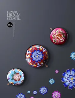 中国风国潮化妆品样机模板