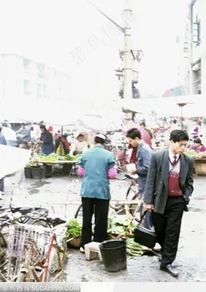 市井生活-街道上的菜摊