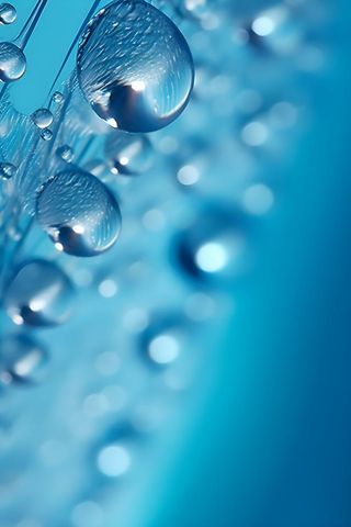 露珠蓝色清新大气背景