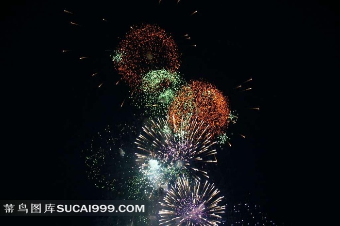 缤纷炫彩烟花图片