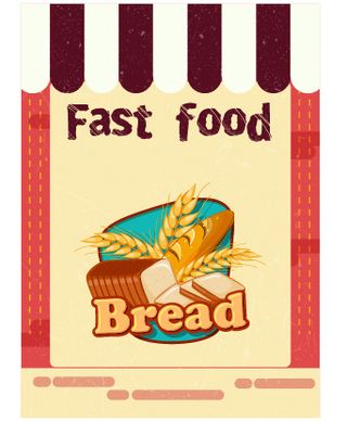 食物标签矢量素材汉堡店快餐标签矢量图AI格式