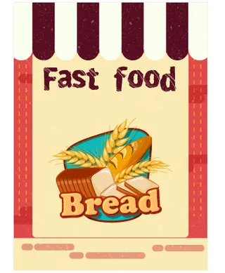 食物标签矢量素材汉堡店快餐标签矢量图AI格式