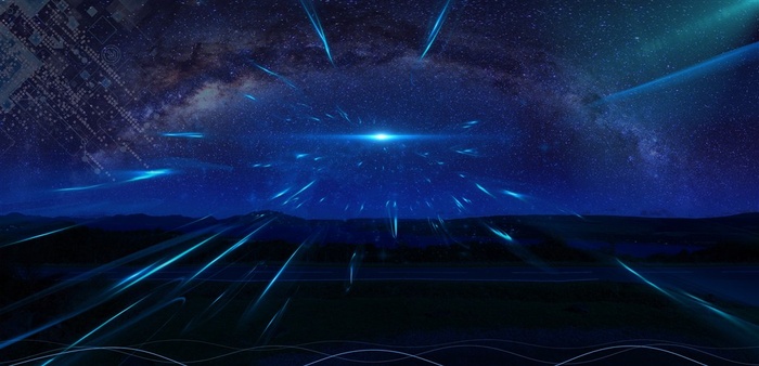 科技星空banner海报背景