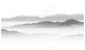 水墨古风山水画png免扣素材