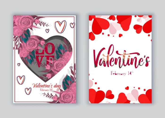 2.14情人节素材装饰情人节ai矢量模版下载