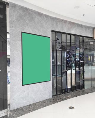 商场室内电梯场景海报样机