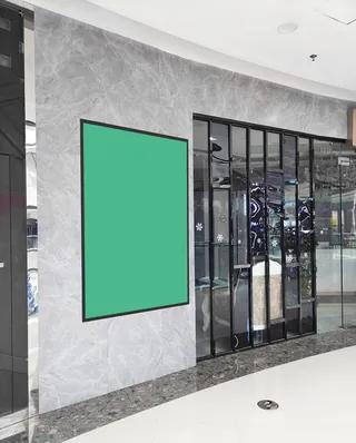 商场室内电梯场景海报样机