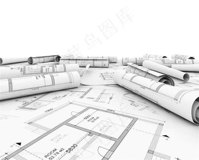 建筑草绘图高清图片