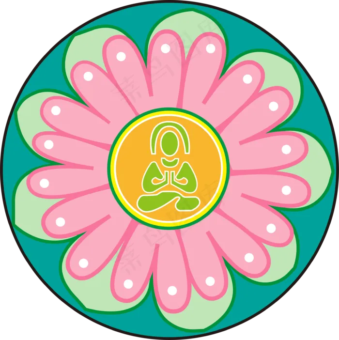 彩色 莲花 北魏 石刻