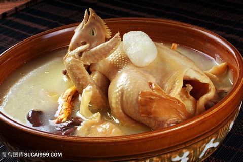热山珍炖鸡的美食图片