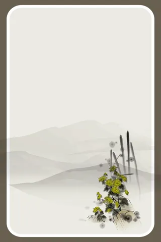 中国风传统水墨古风古典展板边框工笔画PS海报背景平面广告Ai设计素材