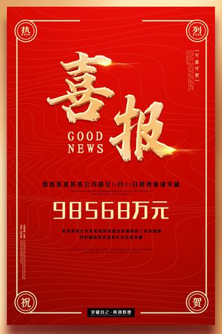2022企业公司销售业绩年终大捷军令喜报PSD设计素材模板