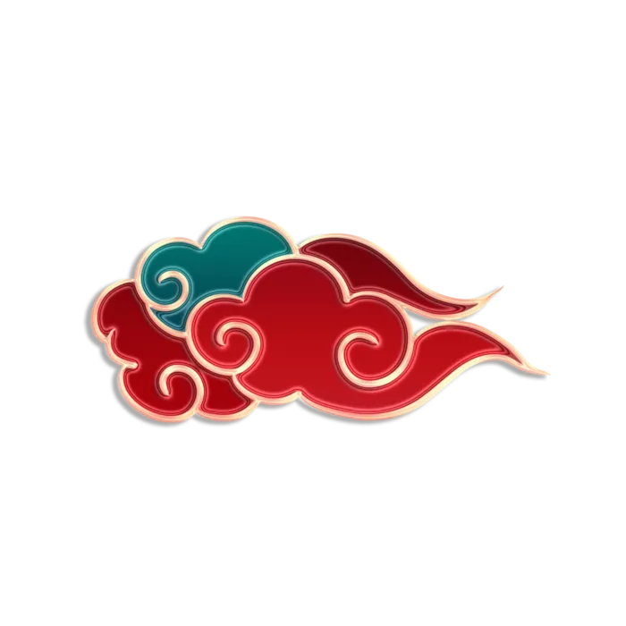 大气中国风祥云国潮风金边立体云朵剪纸创意装饰元素PNG免抠素材