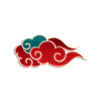 大气中国风祥云国潮风金边立体云朵剪纸创意装饰元素PNG免抠素材