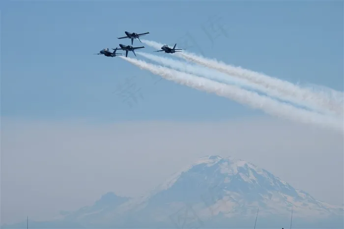 飞机飞行表演摄影素材图片