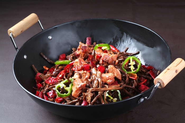 干锅美食焖锅湘菜麻辣香辣纸锅热干锅茶树菇