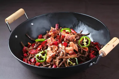 干锅美食焖锅湘菜麻辣香辣纸锅热干锅茶树菇