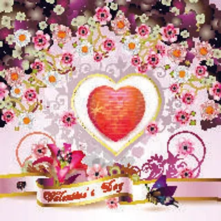 2.14情人节红心玫瑰背景