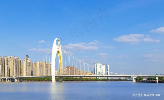 桥梁实拍广州猎德大桥