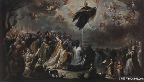 人群人物高清油画风景画