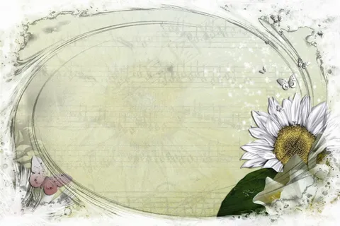 淡雅怀旧花框图片