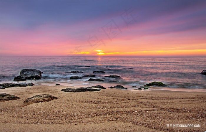 唯美海边日出夕阳壁纸