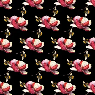 花卉唯美手绘花朵面料纹理手机壳布料面料印花服装矢量图案素材